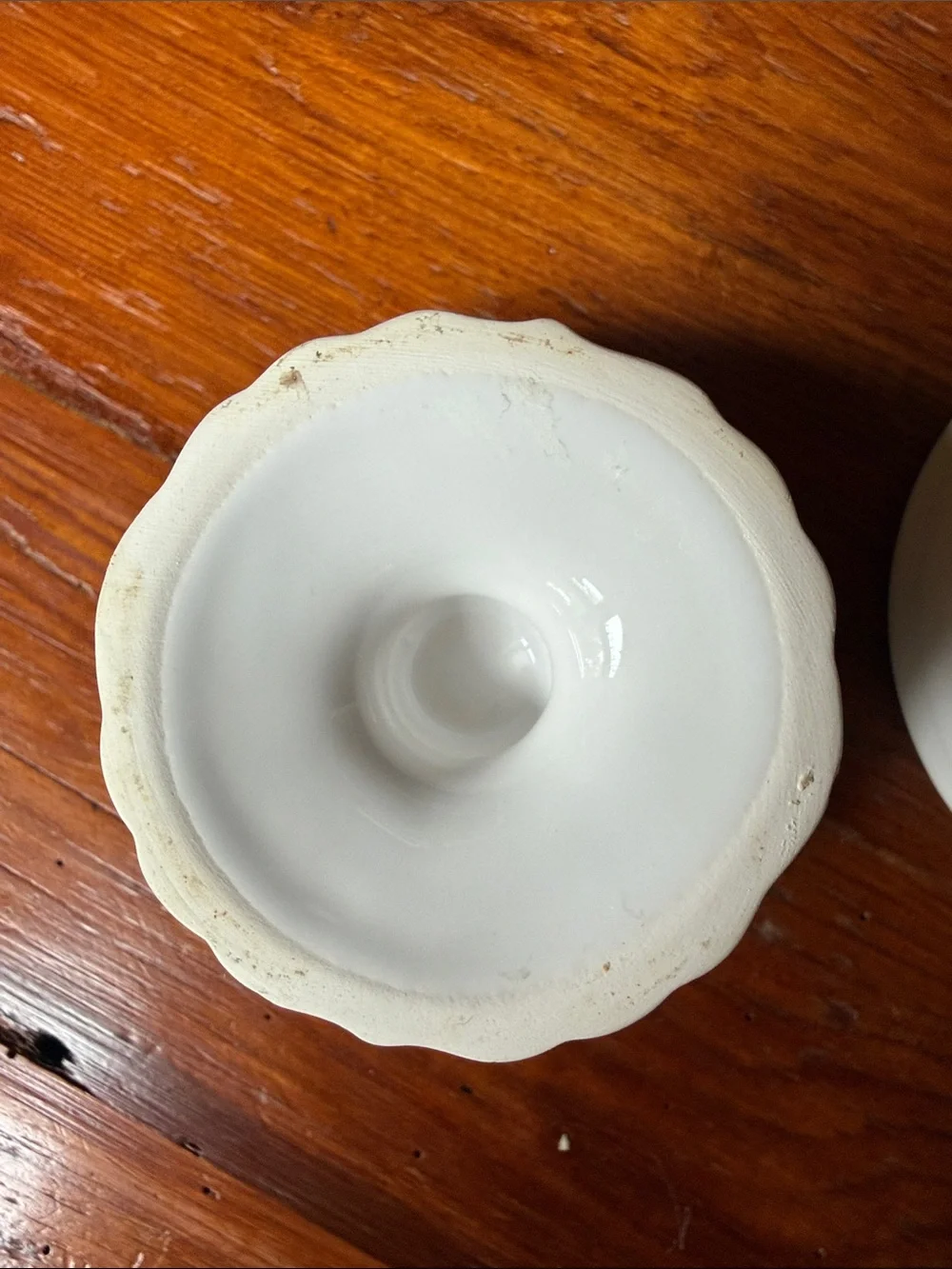 🌿Classic White Pedestal Ceramic Dessert Bowls - Set of 2